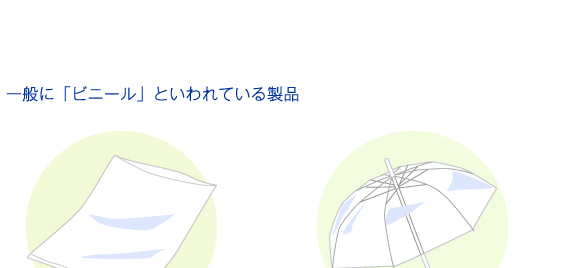 一般に「ビニール」といわれている製品